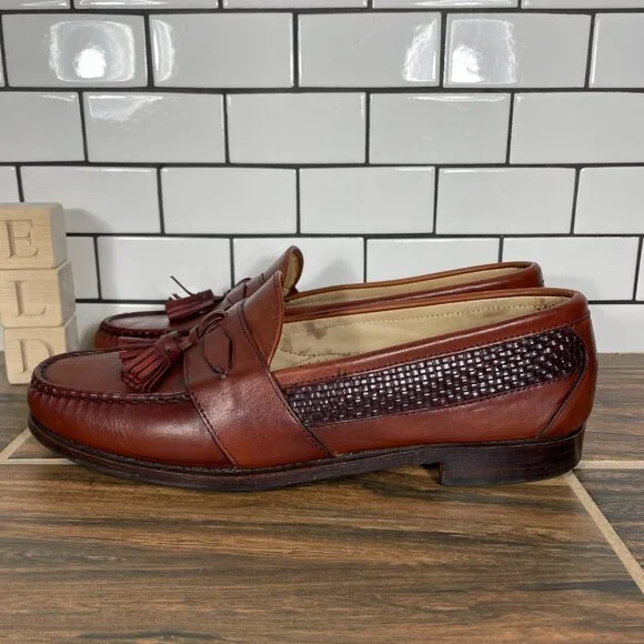 Allen Edmonds Bennington Loafers Size 9.5 ALLEN EDMONDS Bennington Leather Tassel Loafers Shoes 9.5B  main image 2
